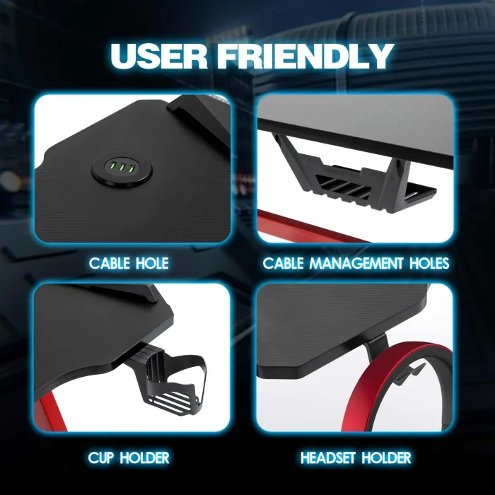 Gaming Desk LED Lighting Red Dubai, Sharjha and Abu Dhabi