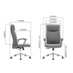High-Back Leather Executive Swivel Office Chair with Padded Arms Dubai, Sharjha and Abu Dhabi