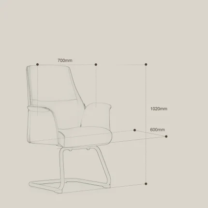 Low Back Leather Visitor Chair Dubai, Sharjha and Abu Dhabi