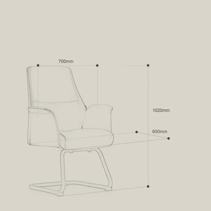 Low Back Leather Visitor Chair Dubai, Sharjha and Abu Dhabi