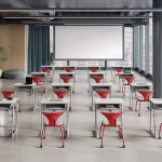 Open Front Student Desk School Desk with Book Box and Bag Hooks for Home, School and Training Dubai, Sharjha and Abu Dhabi