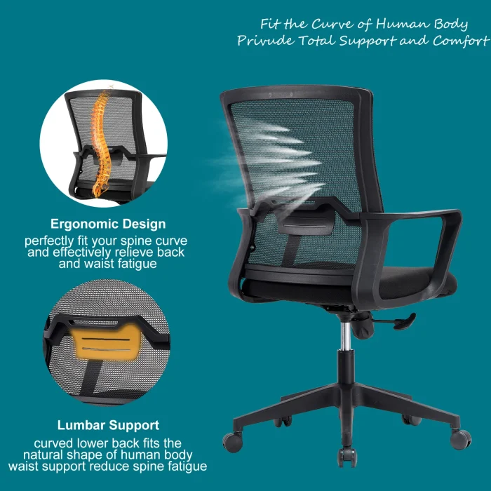 Sliding Base Black Mesh Task Chair Dubai, Sharjha and Abu Dhabi