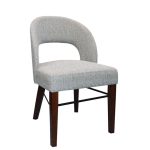 Solid Wooden Dining Chair with Grey Fabric Dubai, Sharjha and Abu Dhabi