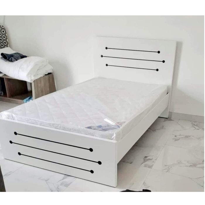 White single bed frame