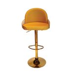 Furniture 360 Rotating Gold Metal High Chair Dubai, Sharjha and Abu Dhabi