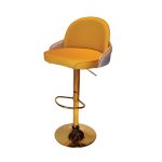 Furniture 360 Rotating Gold Metal High Chair Dubai, Sharjha and Abu Dhabi