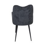 Furniture Modern Polyester Fabric Dining Chair with Coated Steel Leg Grey Dubai, Sharjha and Abu Dhabi
