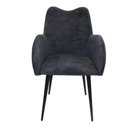 Furniture Modern Polyester Fabric Dining Chair with Coated Steel Leg Grey Dubai, Sharjha and Abu Dhabi