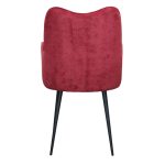 Furniture Modern Polyester Fabric Dining Chair with Coated Steel Leg Wine Red Dubai, Sharjha and Abu Dhabi