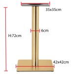 gold plated square table base dubai, sharjha and abu dhabi