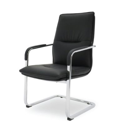 vistor office chair with black leather dubai, sharjha and abu dhabi