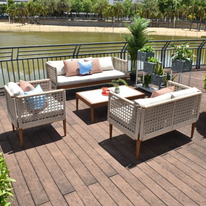 Aluminum Hand Rope 6-Seater Outdoor Garden Furniture Sofa Set Dubai, Sharjha and Abu Dhabi