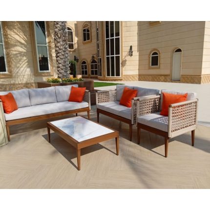 Aluminum Hand Rope 6-Seater Outdoor Garden Furniture Sofa Set Dubai, Sharjha and Abu Dhabi
