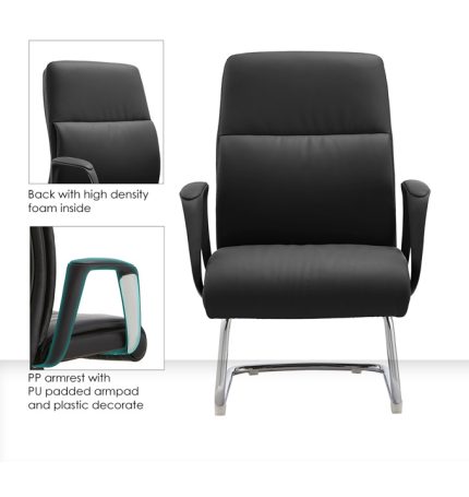 Bryan Visitors chair Black+Grey dubai sharjah abu dhabi