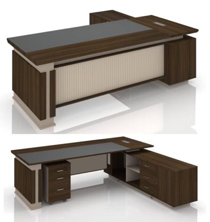 Office Table L Shape Desk KNB0124- 24 dubai sharjah abu dhabi