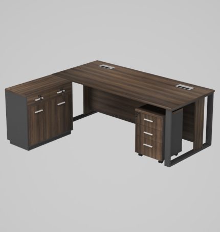 Office Table with Side Table & Pedestal Drawer dubai sharjah abu dhabi