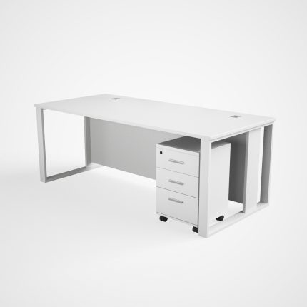 Office Table with Metal Leg MTL 140 WT dubai sharjah abu dhabi