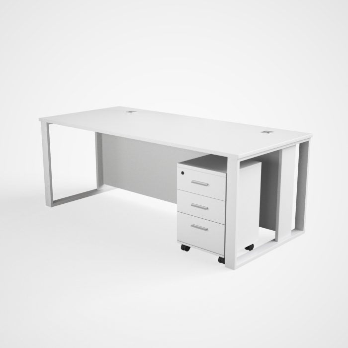 Office Table with Metal Leg MTL 140 WT dubai sharjah abu dhabi