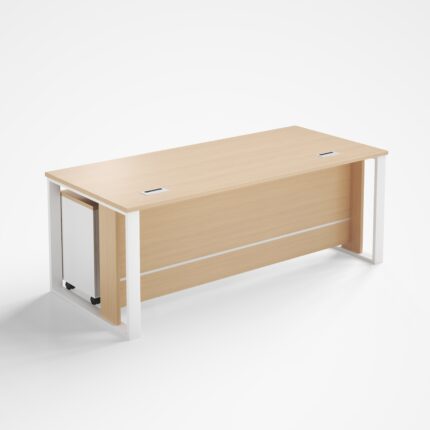 Office Table with Metal Leg (MTL-200-OAK) dubai sharjah abu dhabi